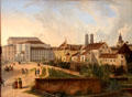 Royal Residence in Munich from Northeast painting by Domenico Quaglio at Neue Pinakothek. Munich, Germany.