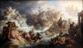 Battle of Salamis painting by Wilhelm von Kaulbach at Neue Pinakothek. Munich, Germany.