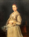 Portrait of Frau Gedon by Wilhelm Leibl at Neue Pinakothek. Munich, Germany.