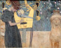 Music painting by Gustav Klimt at Neue Pinakothek. Munich, Germany.