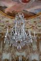 Crystal chandelier in ballroom in Municipal Art Gallery at Schaezler Palace. Augsburg, Germany.