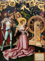 Martyrdom of St. Catherine of Alexandria painting one of four panels by Hans Holbein Elder in Municipal Art Gallery at Schaezler Palace. Augsburg, Germany.