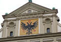 Augsburg Rathaus with city's emblem of a double headed Imperial Eagle. Augsburg, Germany.