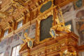 Details of pediment above doorway in Goldener Saal at Augsburg Rathaus. Augsburg, Germany.