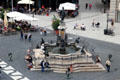Augustusbrunnen fountain by Peter Wagner on Rathausplatz. Augsburg, Germany.
