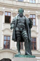 Statue of Hans Jacob Fugger, 16thC banker & patron of the Arts, on Fuggerplatz. Augsburg, Germany.