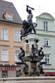 Hercules Fountain representing Hercules slaying the hydra with three Naiads below by Adriaen de Vries & cast by Wolfgang Neidhardt on Maximilianstraße. Augsburg, Germany.