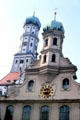 North side of Basilica of Sts Ulrich & Afra, site of Roman tomb of St Afra who was martyred in 304 CE. Augsburg, Germany.