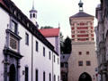 Red Gate, one of five remaining, which was southern entrance to city in medieval times. Augsburg, Germany.