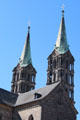 Spires of Bamberg Cathedral. Bamberg, Germany.