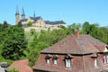 Michaelsberg Abbey over roofs of Bamberg. Bamberg, Germany.