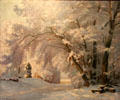 Park of Seehof Castle in Snow painting by Fritz Bayerlein at Bamberg City Museum. Bamberg, Germany.