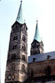 Bamberg Cathedral towers. Bamberg, Germany.