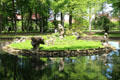 Bayreuth New Palace courtyard garden. Bayreuth, Germany.