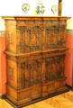 Two-tier Baroque hall cabinet from southwest Germany at Coburg Castle. Coburg, Germany.