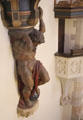Carved Atlas support for organ in Luther chapel at Coburg Castle. Coburg, Germany.