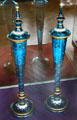 Pair of blue glass covered goblets at Coburg Castle. Coburg, Germany.