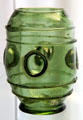 Green glass thumb cup from Germany at Coburg Castle. Coburg, Germany.