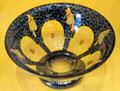 Cut glass bowl by Steinschönau or Haida of Czech Republic at Coburg Castle. Coburg, Germany.