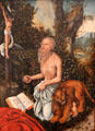 St Jerome painting by Lucas Cranach the Elder at Coburg Castle. Coburg, Germany.