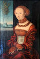 Portrait of Young Woman by Lucas Cranach the Elder at Coburg Castle. Coburg, Germany.