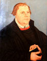 Portrait of Martin Luther by workshop of Lucas Cranach the Elder at Coburg Castle. Coburg, Germany.