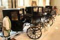 Collection of horse-drawn coaches at Coburg Castle. Coburg, Germany.