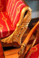 Detail of chairs with swan arms made in Coburg at Ehrenburg Palace. Coburg, Germany.