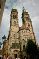 Towers of St. Sebaldus Church. Nuremberg, Germany.