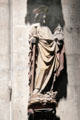 Carving of St. James Major at St. Sebaldus Church. Nuremberg, Germany.