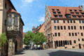 Sebalder Platz beside St. Sebaldus Church. Nuremberg, Germany.