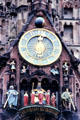 Frauen Kirche performing clock. Nuremberg, Germany