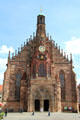 Western facade Frauen Kirche. Nuremberg, Germany.