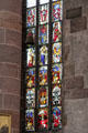 Apse stained glass window at Frauen Kirche. Nuremberg, Germany.