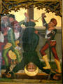 Saint crucified upside down painting at St. Lawrence Church. Nuremberg, Germany.