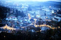 Overview of Kulmbach at dusk. Kulmbach, Germany.