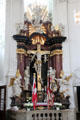 Baroque crucifixion altar at Gößweinstein pilgrimage basilica. Gößweinstein, Germany.