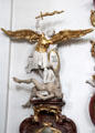 Baroque St Michael slaying Devil at Gößweinstein pilgrimage basilica. Gößweinstein, Germany.
