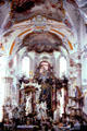 Main altar of 14-Saints Basilica. Bad Staffelstein, Germany.