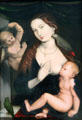 Madonna & Child with Parrots painting by Hans Baldung Grien at Germanisches Nationalmuseum. Nuremberg, Germany.