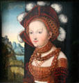 Portrait of Lady by Lucas Cranach at Germanisches Nationalmuseum. Nuremberg, Germany.