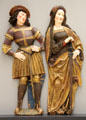 St. George & St. Catherine of Alexandria woodcarvings by workshop of Daniel Mauch from Ulm at Germanisches Nationalmuseum. Nuremberg, Germany.