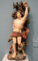 St. Sebastian woodcarving by Peter Dell the Elder from Landshut at Germanisches Nationalmuseum. Nuremberg, Germany.