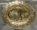 Silver partly gilt display dish by Christian I. Hornung from Augsburg at Germanisches Nationalmuseum. Nuremberg, Germany.