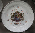 Porcelain Sulkowski-service pattern plate by Meissen at Germanisches Nationalmuseum. Nuremberg, Germany.