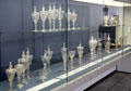 Collection of engraved German pokals at Germanisches Nationalmuseum. Nuremberg, Germany.