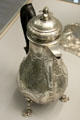 Silver coffee pot by Johann Friedrich Brandt from Riga at Germanisches Nationalmuseum. Nuremberg, Germany.