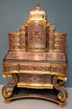 Luxury writing desk with marquetry by Ferdinand Plitzner of Franconia, Germany at Germanisches Nationalmuseum. Nuremberg, Germany.