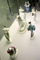 Porcelain figurines in 20-piece wedding procession table centerpiece by Adolph Amberg for KPM Berlin at Germanisches Nationalmuseum. Nuremberg, Germany.