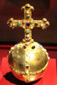 Reproduction of imperial orb with semi-precious stones at Imperial Castle. Nuremberg, Germany.
